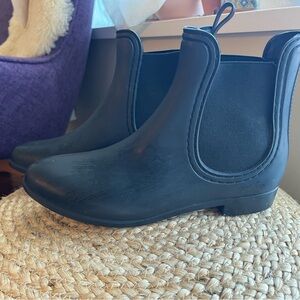 Jeffrey Campbell Womens Havana Last Chelsea Rain Boots Matte Black Pull On Sz 9